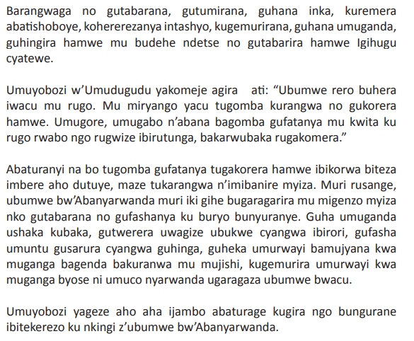 Course: Kinyarwanda, Topic: UMUTWE WA MBERE: UMUCO N’INDANGAGACIRO ...